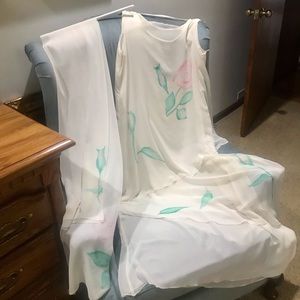 ST. SIMON VINTAGE SUMMER LOVELY CHIFFON DRESS 14